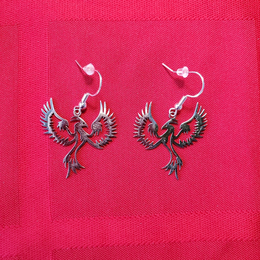 Silver Phoenix Earrings
